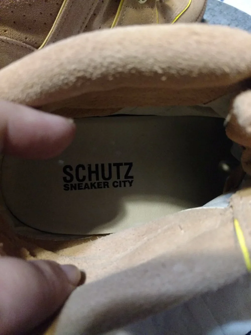 SCHUTZ Sneaker City Saint Bridget Wedge Sneakers Camurco Carmel Size 10B Y2K